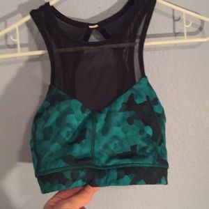 lulu lemon workout top + matching sports bra